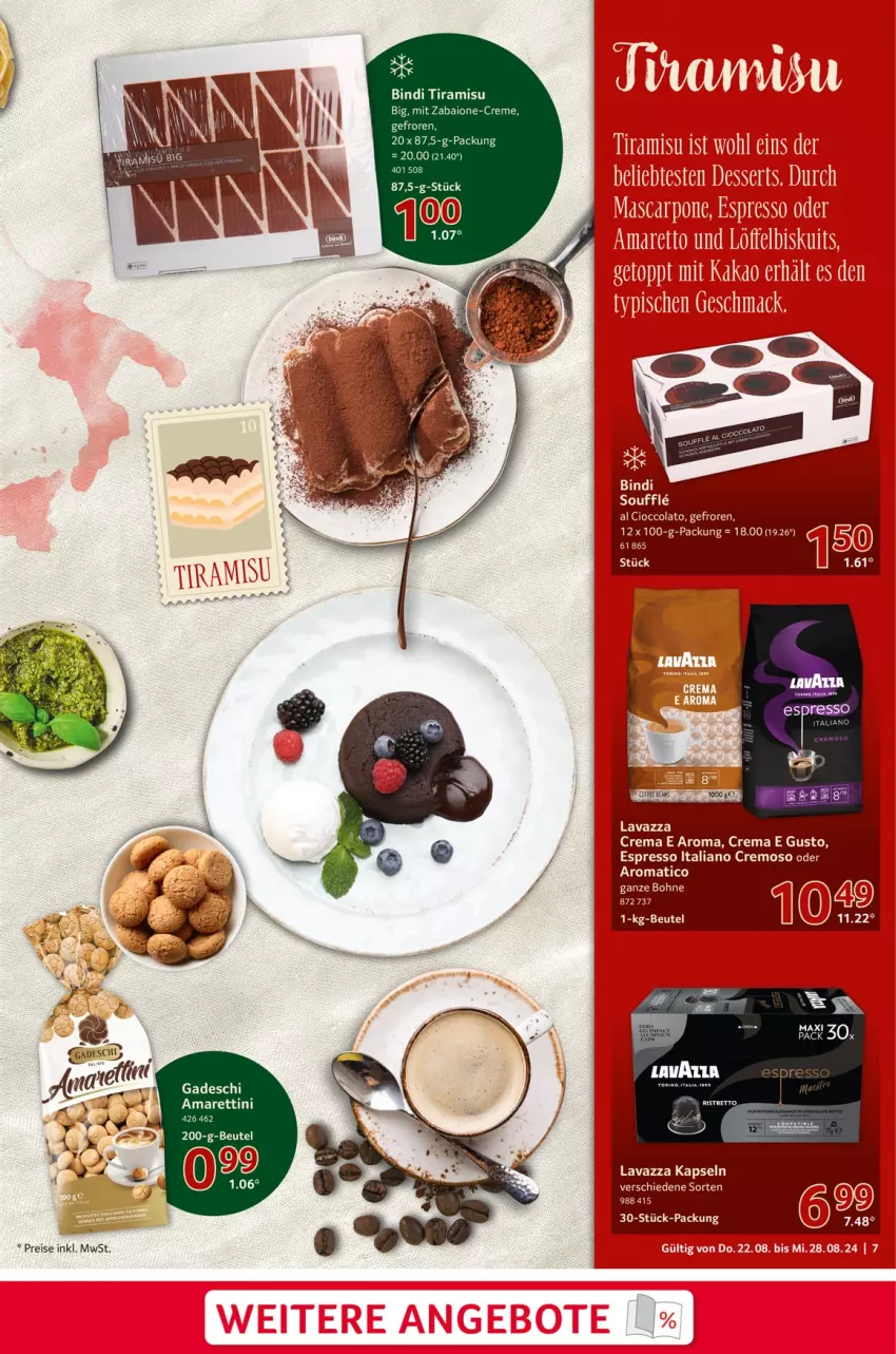 Aktueller Prospekt Selgros - Food - von 22.08 bis 28.08.2024 - strona 7 - produkty: beutel, bohne, cola, creme, eier, eis, espresso, lavazza, reis, tee, Ti, tiramisu