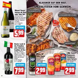 Gazetka promocyjna Hit - Prospekte - Gazetka - ważna od 20.08 do 20.08.2022 - strona 10 - produkty: aktionspreis, eis, flasche, früchte, früchten, heinz, HP, kotelett, nackenkoteletts, Nackensteak, nackensteaks, primitivo, reifen, reis, sauce, schwein, schweine, schweinerücken, spareribs, Spezi, steak, steaks, Ti, tisch, weck, wein, weine