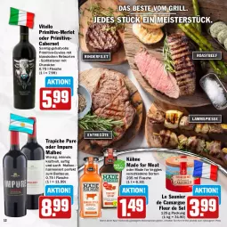 Gazetka promocyjna Hit - Prospekte - Gazetka - ważna od 20.08 do 20.08.2022 - strona 12 - produkty: aktionspreis, barbecue, beef, cabernet, camargue, cuvée, eis, entrecôte, filet, flasche, grill, kraft, Kühne, lamm, Meister, merl, merlot, primitivo, reis, rind, rinder, rinderfilet, roastbeef, saft, Ti, veggie