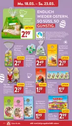 Gazetka promocyjna Aldi Nord - Von Montag - Gazetka - ważna od 23.03 do 23.03.2024 - strona 12 - produkty: aldi, alkohol, Bau, beutel, creme, eier, eis, erde, haribo, kakao, kuchen, lamm, linsen, milch, pudding, reis, schoko, schokolade, schokoladen, Schokolinsen, Ti, vollmilch, Zartbitterschokolade, zucker