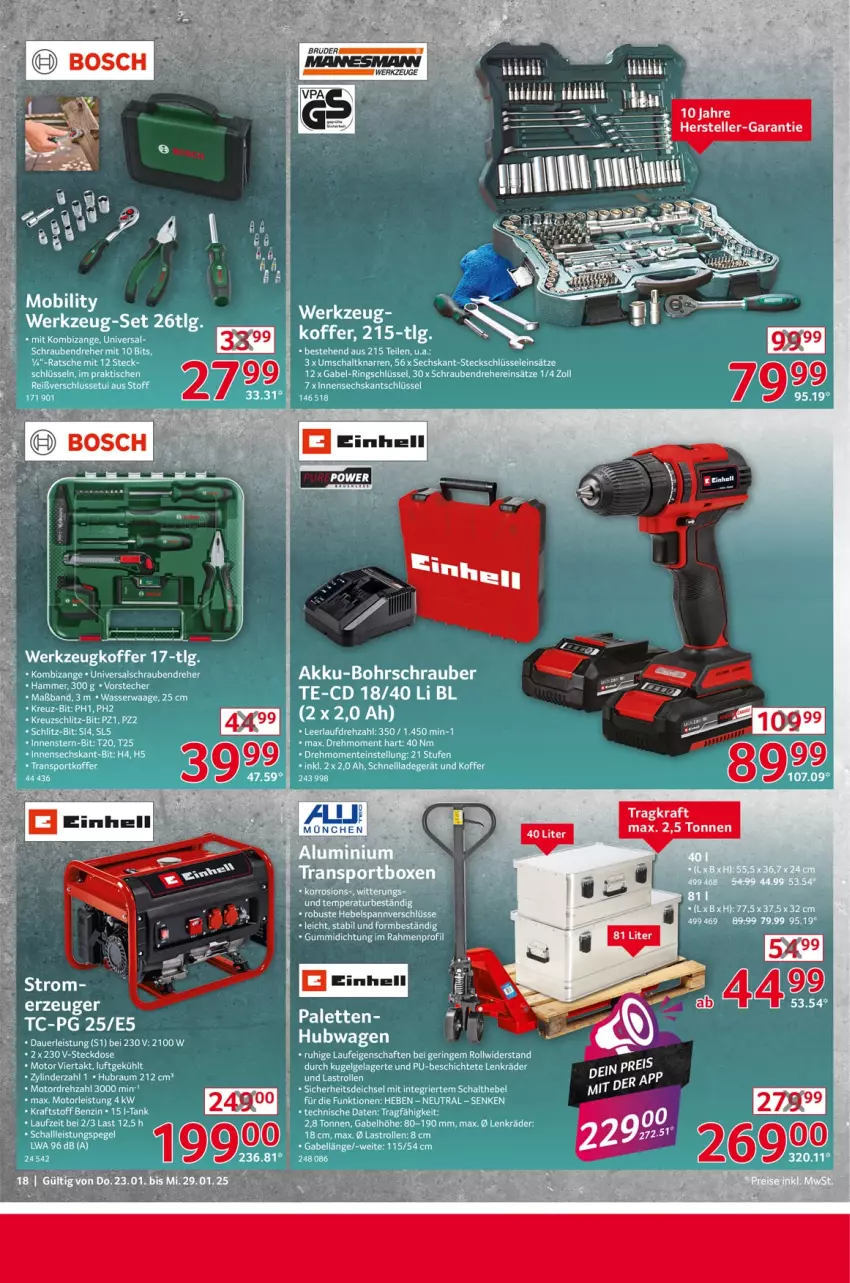 Aktueller Prospekt Selgros - Non Food - von 23.01 bis 29.01.2025 - strona 18 - produkty: bosch, einhell, elle, teller, Ti, werkzeug, werkzeuge