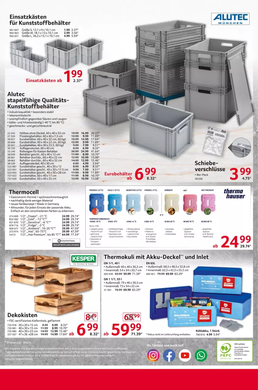 Aktueller Prospekt Selgros - Non Food - von 23.01 bis 29.01.2025 - strona 24 - produkty: akku, Behälter, decke, Deckel, eis, fisch, fleisch, Germ, Holz, HP, kühlakku, lamm, lebensmittel, mac, milch, pizza, Pizzateig, rel, Ria, rum, schoko, schokolade, spülmaschinen, Stier, Ti, tuc