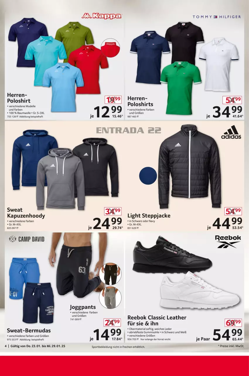 Aktueller Prospekt Selgros - Non Food - von 23.01 bis 29.01.2025 - strona 4 - produkty: Bau, baumwolle, brie, dell, eis, elle, herren poloshirt, Jacke, Mode, Pants, poloshirt, Reebok, Ria, shirt, shirts, Steppjacke, Ti, wolle