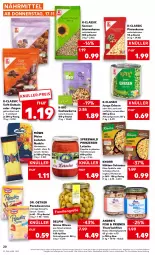 Gazetka promocyjna Kaufland - Gazetka - ważna od 23.11 do 23.11.2022 - strona 20 - produkty: angebot, beutel, bio, blume, blumen, Cashew, cashewkerne, creme, Datteln, dessert, desserts, Dr. Oetker, eis, erbsen, Feigen, filet, fisch, grüne oliven, hartweizen, junge erbsen, Käse, knorr, Letscho, Maus, natur, nudel, nudeln, olive, oliven, paprika, pinienkerne, rwe, sauce, schinken, sonnenblume, sonnenblumen, Sonnenblumenkerne, thunfisch, Ti, tomate, tomaten, tomatensauce, ZTE