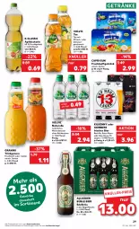 Gazetka promocyjna Kaufland - Gazetka - ważna od 23.11 do 23.11.2022 - strona 29 - produkty: Alwa, angebot, angebote, apfel, Apfelschorle, auer, bier, bügel, bügelflasche, Cap, capri-sun, eis, elle, flasche, frucht, fruchtsaft, fruchtsaftgetränk, getränk, getränke, granini, Guinness, Kilkenny, LG, mac, mineralwasser, natur, natürliches mineralwasser, Nektar, nuss, pfirsich, rel, saft, schorle, tee, Ti, volvic, wasser, zitrone, zitronen