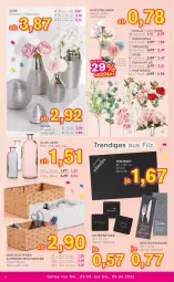 Gazetka promocyjna Kodi - Prospekte - Gazetka - ważna od 03.03 do 03.03.2022 - strona 6 - produkty: besteck, blume, blumen, dahlie, Dekozweig, hortensie, korb, Kugel, Kunstblume, natur, orchidee, papier, Tasche, Ti, tisch, Tischset, Untersetzer, Vase