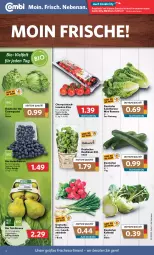 Gazetka promocyjna Combi - Prospekte - Gazetka - ważna od 25.06 do 25.06.2022 - strona 2 - produkty: angebot, angebote, basilikum, beere, beeren, bio, Birnen, eis, eisbergsalat, heidelbeere, heidelbeeren, kohlrabi, radieschen, Rauch, salat, salatherzen, Schal, Schale, strauchtomaten, tafelbirnen, Ti, tomate, tomaten, zucchini, zwiebel, zwiebeln