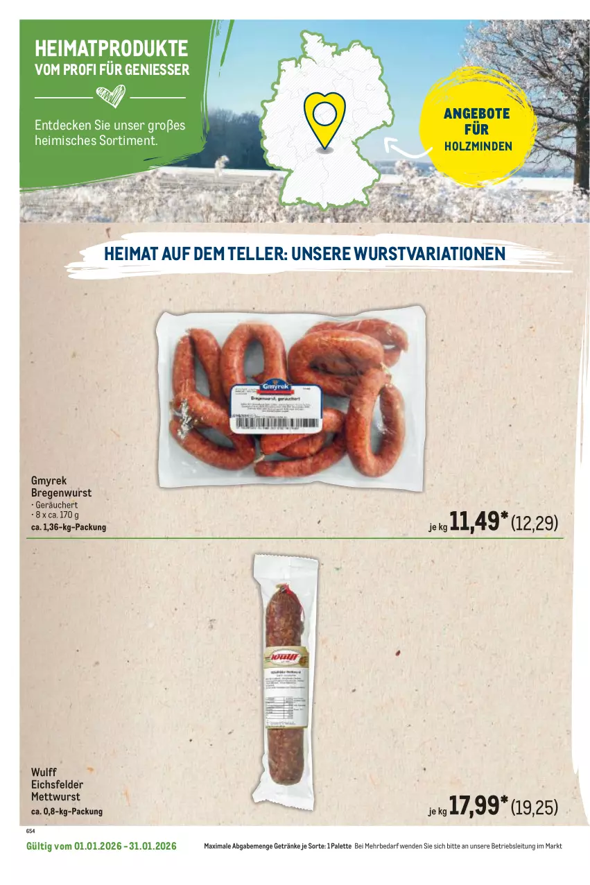 Aktueller Prospekt Metro - Regionaler Flyer - Seite 48 - von 01.01 bis 31.01.2026 - strona 10 - produkty: angebot, angebote, decke, elle, getränk, getränke, Holz, Mett, mettwurst, Palette, Ria, teller, Ti, wurst
