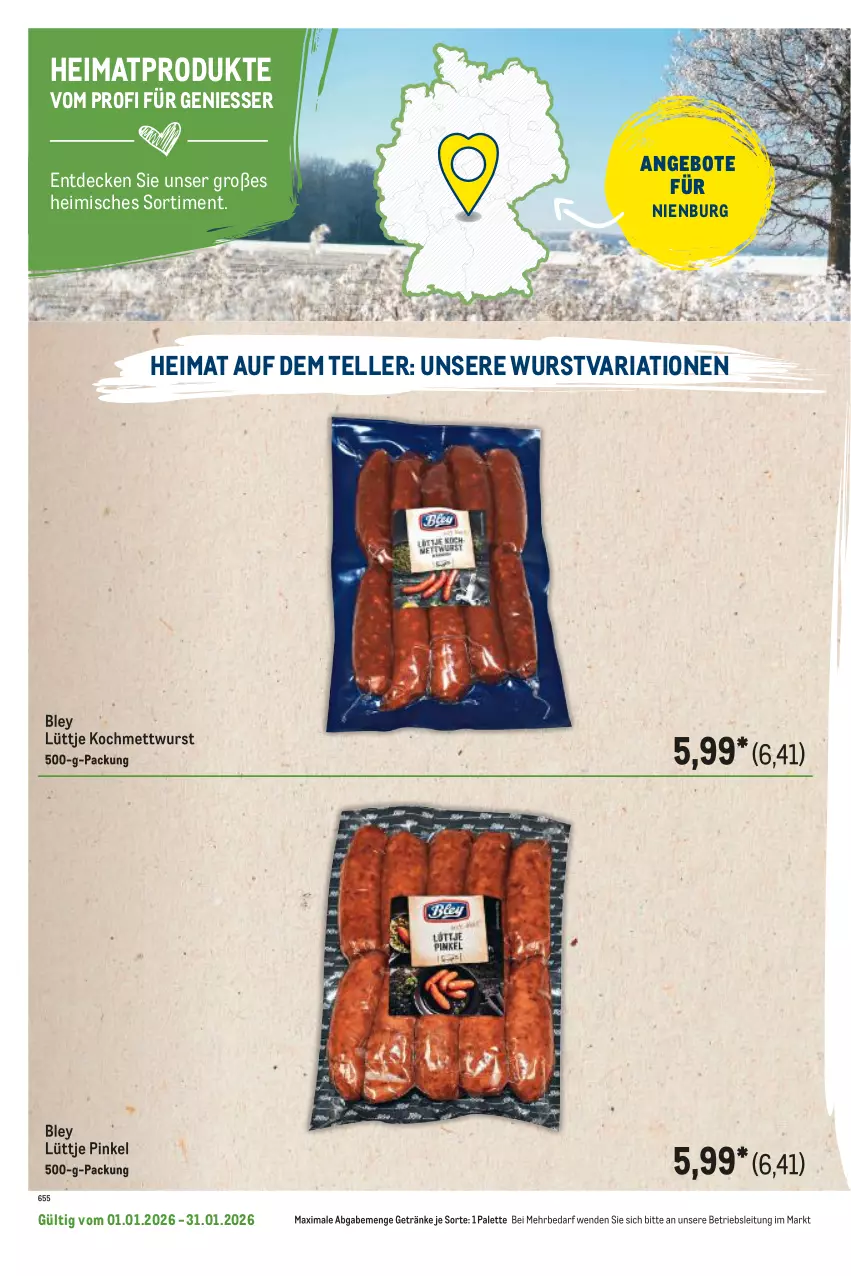 Aktueller Prospekt Metro - Regionaler Flyer - Seite 48 - von 01.01 bis 31.01.2026 - strona 12 - produkty: angebot, angebote, bley, decke, elle, getränk, getränke, Mett, mettwurst, Palette, Ria, teller, Ti, wurst