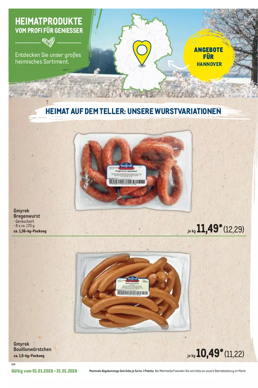 Aktueller Prospekt Metro - Regionaler Flyer - Seite 48 - von 01.01 bis 31.01.2026 - strona 16 - produkty: angebot, angebote, decke, elle, getränk, getränke, Palette, Ria, teller, Ti, wurst, würstchen