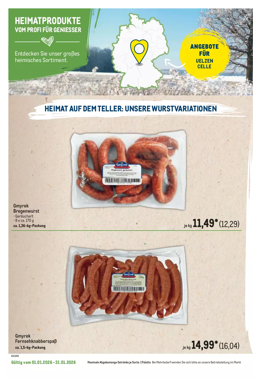 Aktueller Prospekt Metro - Regionaler Flyer - Seite 48 - von 01.01 bis 31.01.2026 - strona 28 - produkty: angebot, angebote, decke, elle, getränk, getränke, Palette, Ria, teller, Ti, wurst