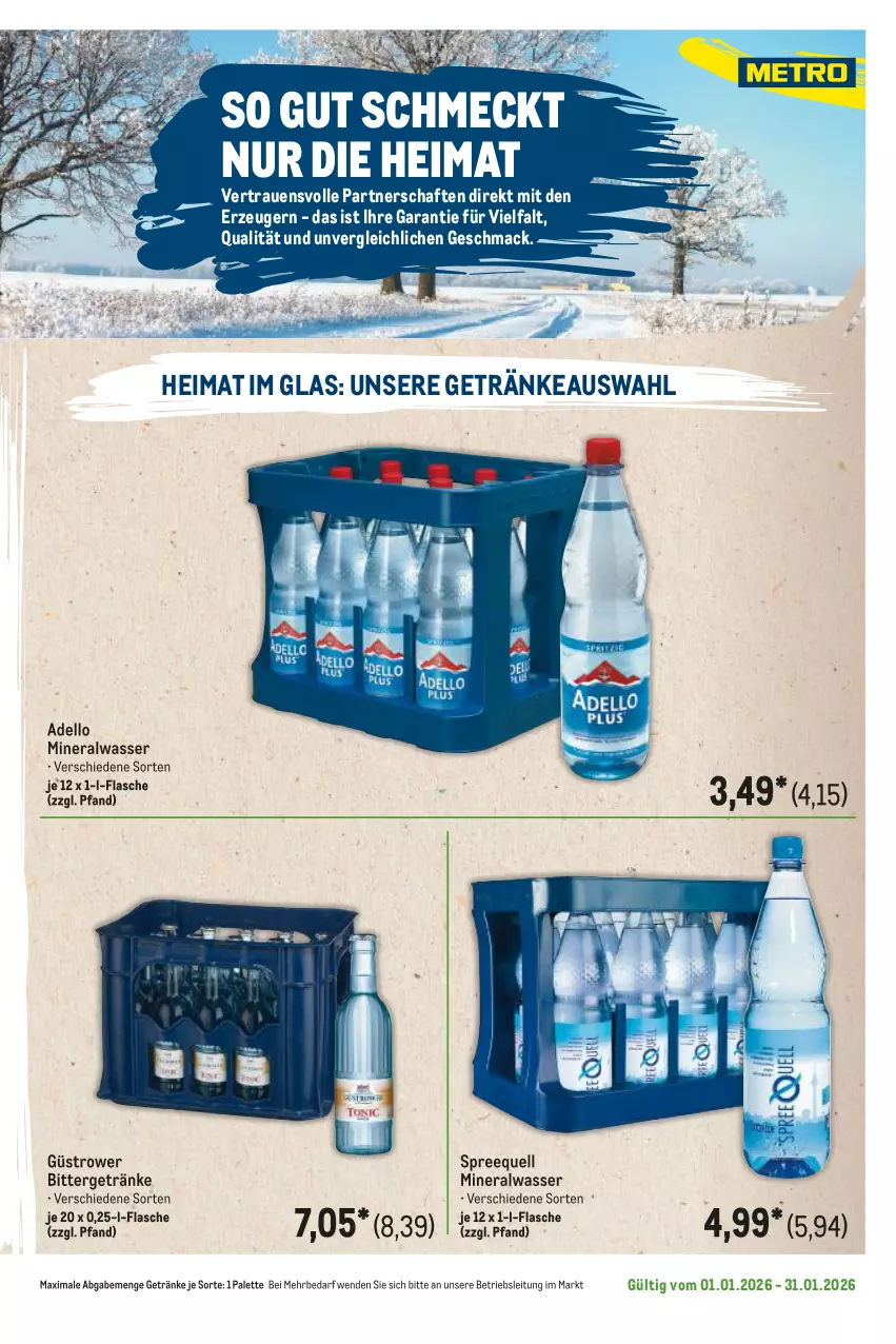 Aktueller Prospekt Metro - Regionaler Flyer - Seite 48 - von 01.01 bis 31.01.2026 - strona 81 - produkty: Alwa, dell, flasche, getränk, getränke, mac, mineralwasser, Palette, Spreequell, Ti, wasser