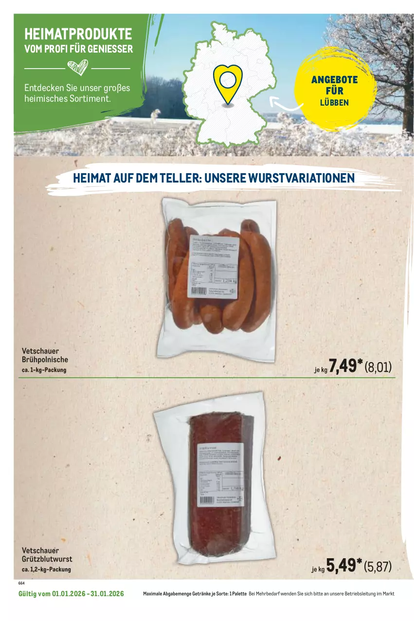 Aktueller Prospekt Metro - Regionaler Flyer - Seite 48 - von 01.01 bis 31.01.2026 - strona 92 - produkty: angebot, angebote, auer, decke, elle, getränk, getränke, HP, Palette, Ria, teller, Ti, wurst