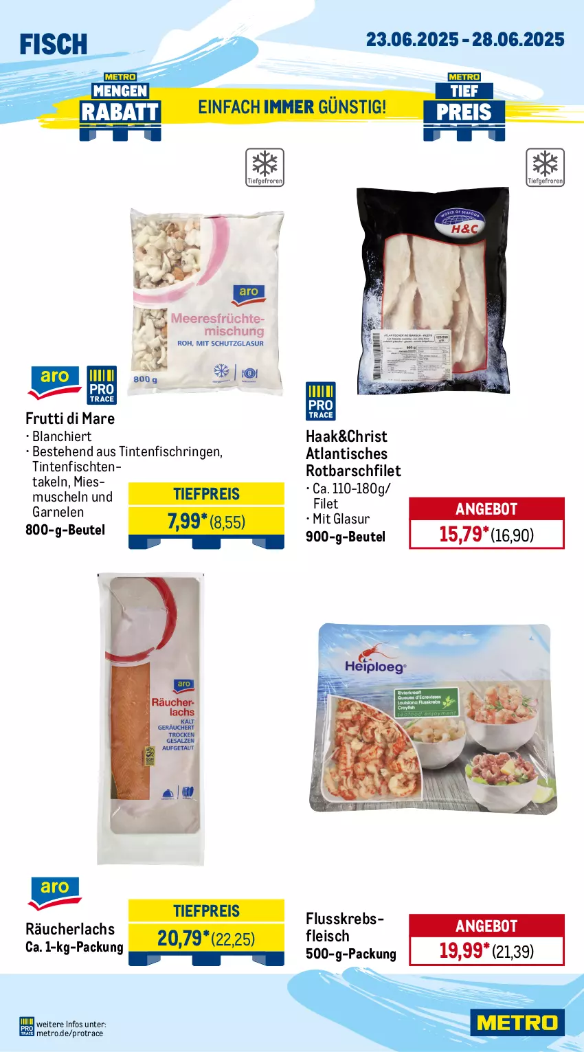 Aktueller Prospekt Metro - Wochen-Angebote Gastro - von 23.06 bis 28.06.2025 - strona 6 - produkty: angebot, avocado, beere, beeren, beutel, bsf, eis, erdbeere, erdbeeren, filet, fisch, fleisch, frutti di mare, garnelen, honig, honigmelone, honigmelonen, Krebs, lachs, limette, limetten, melone, melonen, Metro, Mett, metten, Muscheln, obst, Räucherlachs, reis, ring, Rotbarsch, rotbarschfilet, Ti, tiefpreis, Tintenfischringe, tisch