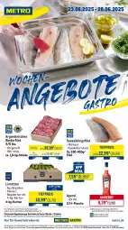 Gazetka promocyjna Metro - Wochen-Angebote Gastro - Gazetka - ważna od 28.06 do 28.06.2025 - strona 1 - produkty: abholpreise, angebot, angebote, aperol, aqua, coupon, eis, filet, flasche, getränk, getränke, ilag, limette, limetten, Metro, Mett, metten, Palette, Rauch, reis, rind, rinder, rinderfilet, rwe, Saibling, Seesaiblingsfilet, Ti, tiefpreis
