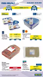 Gazetka promocyjna Metro - Wochen-Angebote Gastro - Gazetka - ważna od 28.06 do 28.06.2025 - strona 10 - produkty: angebot, beutel, bratwurst, butter, cin, eis, elle, Geflügel, gin, gorgonzola, kuchen, latte, mac, magnum, milch, mozzarella, reis, rel, rind, Schal, Schale, schinken, schnitten, schwarzwälder schinken, tagliatelle, Ti, tiefpreis, tuc, würfel, wurst