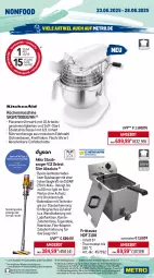 Gazetka promocyjna Metro - Wochen-Angebote Gastro - Gazetka - ważna od 28.06 do 28.06.2025 - strona 16 - produkty: adapter, akku, angebot, auer, backofen, Behälter, besteck, Dyson, edelstahl, eis, elle, fritteuse, geschirr, herdarten, kraft, küche, Küchen, küchenmaschine, LG, Löffel, mac, Metro, metro gastro, mikrowelle, Ofen, pfanne, reis, rwe, Schal, Schale, Schneebesen, schüssel, sonderposten, spülmaschinen, staubsauger, Tapas, teller, thermostat, Ti, Tiere, wandhalterung, werkzeug, werkzeuge