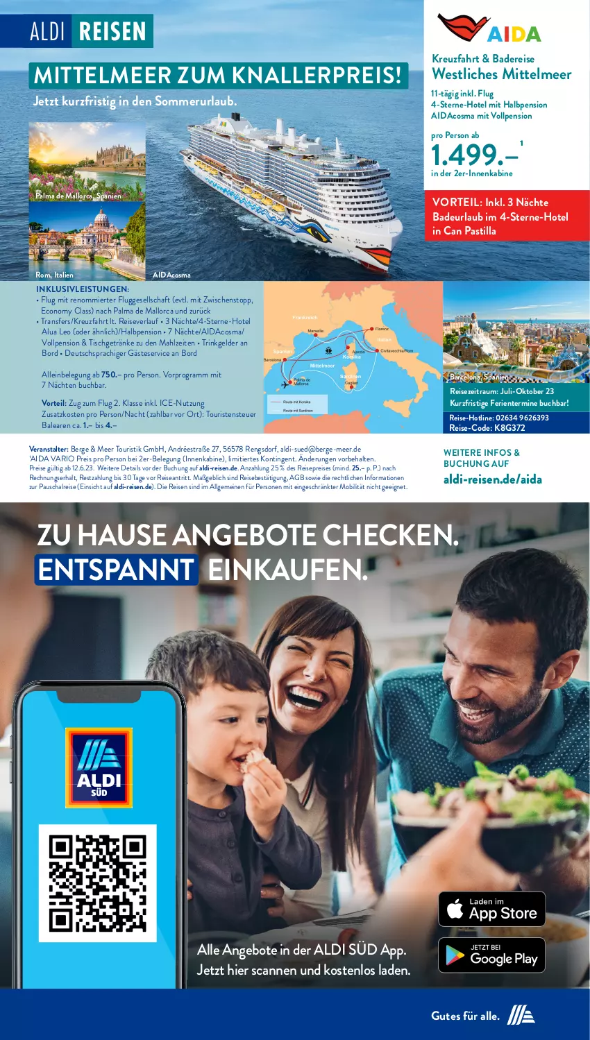 Aktueller Prospekt AldiSud - NÄCHSTE WOCHE - von 19.06 bis 24.06.2023 - strona 45 - produkty: aldi, angebot, angebote, asti, Bad, buch, eis, ente, getränk, getränke, inklusivleistungen, knallerpreis, LG, reis, reiseverlauf, Schal, Ti, tisch