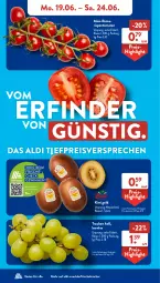 Gazetka promocyjna AldiSud - NÄCHSTE WOCHE - Gazetka - ważna od 24.06 do 24.06.2023 - strona 4 - produkty: aldi, eis, Elan, kiwi, Kiwi Gold, kracher, reis, rispentomaten, Ti, tomate, tomaten, trauben, ZTE