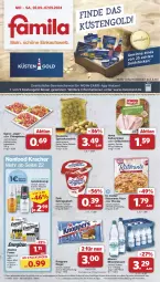 Gazetka promocyjna Famila - Prospekte - Gazetka - ważna od 07.09 do 07.09.2024 - strona 1 - produkty: Alwa, angebot, angebote, Becher, beutel, cola, Dr. Oetker, eis, elle, flasche, getränk, getränke, getränkesirup, grill, gyros, herta, joghur, joghurt, kartoffel, kartoffeln, knoppers, kracher, küche, Küchen, küstengold, mineralwasser, pfanne, pizza, reis, riegel, ristorante, ristorante pizza, saft, saftschinken, sahne, Sahnejoghurt, schinken, schwein, sirup, speisekartoffeln, teller, Ti, wasser, wein, zott, ZTE