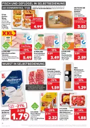 Gazetka promocyjna Kaufland - Gazetka - ważna od 23.02 do 23.02.2022 - strona 18 - produkty: angebot, Bau, braten, brustfilet, chicken wings, emmentaler, filet, fisch, Geflügel, geschnetzeltes, hähnchenbrust, hähnchenbrustfilet, hähnchenflügel, ideal zum braten, kabanos, Laufen, mac, montorsi, Ofen, purland, pute, Putengeschnetzeltes, putenschnitzel, salami, salz, schnitten, schnitzel, schwein, schweine, Schweinebauch, snack, Speck, Spezi, Ti, wein, weine, Weißwurst, wiener, wurst, wurst in selbstbedienung, Zelt, ZTE