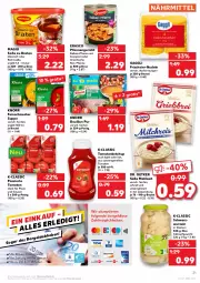 Gazetka promocyjna Kaufland - Gazetka - ważna od 23.02 do 23.02.2022 - strona 21 - produkty: angebot, angebote, beutel, braten, cevapcici, Dr. Oetker, eier, eis, erasco, feinschmecker, gaggli, ketchup, knorr, LG, maggi, nudel, nudeln, pfanne, pfannen, pizza, reis, sauce, saucen, Soße, suppe, Ti, Tiere, tomate, tomaten, tomatenketchup