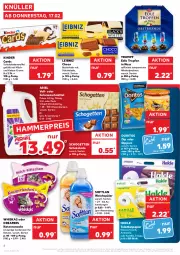 Gazetka promocyjna Kaufland - Gazetka - ważna od 23.02 do 23.02.2022 - strona 4 - produkty: alkohol, angebot, ariel, butter, butterkeks, colorwaschmittel, creme, dip, Doritos, dreamies, eis, ente, hakle, hakle toilettenpapier, kakao, Kamill, kamille, katzensnack, katzensnacks, keks, Kinder, leibniz, milch, nuss, papier, Pods, pralinen, rum, schogetten, schoko, schokolade, schokoladen, snack, snacks, Softlan, Ti, toilettenpapier, waschmittel, weichspüler, whiskas, ZTE