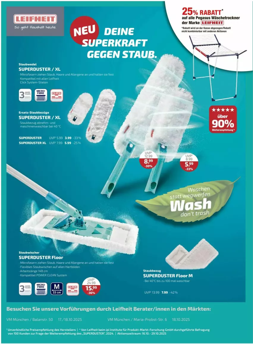 Aktueller Prospekt Vmarkt - Prospekte - von 16.10 bis 22.10.2025 - strona 16 - produkty: asus, eier, eis, Heu, kraft, leifheit, mikrofaser, obst, reis, Ria, staubwedel, tee, Ti, Trockner, wäschetrockner, wedel