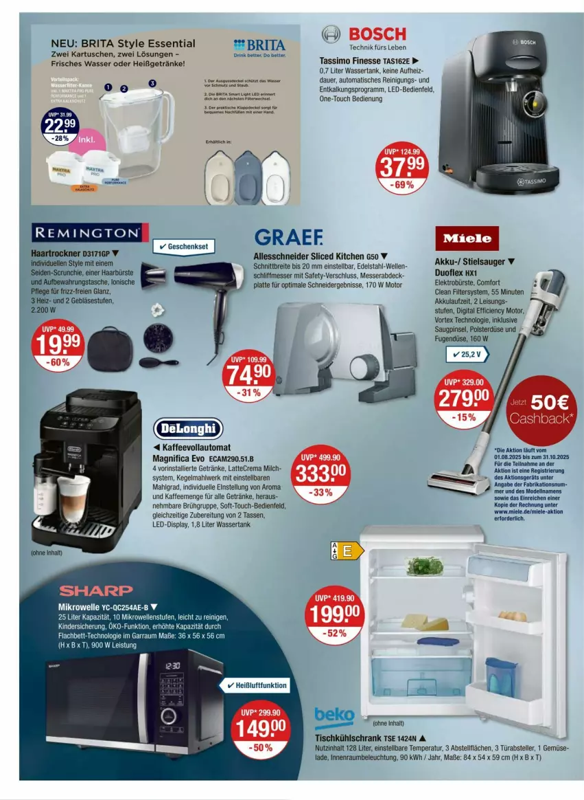 Aktueller Prospekt Vmarkt - Prospekte - von 16.10 bis 22.10.2025 - strona 18 - produkty: akku, auer, aufbewahrungstasche, auto, beko, beleuchtung, bett, Brei, brita, bürste, Cien, drink, eis, Elektro, elle, finesse, garraum, getränk, getränke, kaffee, kaffeevollautomat, Kinder, kühlschrank, latte, LG, messer, milch, Pinsel, Reinigung, Schrank, sim, Stielsauger, Tasche, tasse, tassimo, tee, teller, Ti, tisch, wasser, wassertank