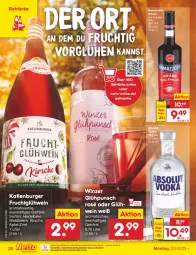 Gazetka promocyjna Netto Marken-Discount - Filial-Angebote - Gazetka - ważna od 28.10 do 28.10.2023 - strona 22 - produkty: Absolut Vodka, amaro, apfel, beere, bestpreis, burger, eis, frucht, getränk, getränke, Glühwein, HP, katlenburger, kirsch, kirsche, kräuter, kräuterlikör, likör, ndk, rama, ramazzott, ramazzotti, reis, Ti, tisch, vodka, wein, zott