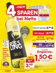 Gazetka promocyjna Netto Marken-Discount - Filial-Angebote - Gazetka - ważna od 28.10 do 28.10.2023 - strona 4 - produkty: bestpreis, coupon, deutschlandcard, discount, eis, elle, erde, fisch, fleisch, Geflügel, lebensmittel, ndk, qualitätswein, reis, reiss, riesling, Ti, wein, Weißwein