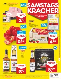 Gazetka promocyjna Netto Marken-Discount - Filial-Angebote - Gazetka - ważna od 28.10 do 28.10.2023 - strona 44 - produkty: alkohol, angebot, angebote, bestpreis, discount, eis, hähnchen-schenkel, henkel, Holz, jim beam, kracher, krombache, krombacher, krombacher pils, marken-discount, ndk, pflaume, pflaumen, Pflaumen-Tomaten, pils, reis, Schal, Schale, schenkel, Ti, tomate, tomaten, whiskey, ZTE