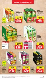 Gazetka promocyjna Lidl - Aktionsprospekt - Gazetka - ważna od 09.07 do 09.07.2022 - strona 11 - produkty: angebot, apfel, apfelsaft, direktsaft, eis, frucht, natur, Nektar, orange, orangen, orangensaft, reis, saft, Ti, vita, ZTE