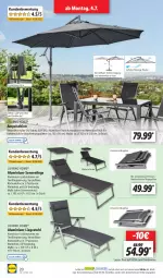 Gazetka promocyjna Lidl - Aktionsprospekt - Gazetka - ważna od 09.07 do 09.07.2022 - strona 20 - produkty: ampelschirm, eis, kissen, latte, Liege, ndk, reis, Schal, Schale, sonnenliege, sonnenschutz, stuhl, Tasche, Ti, tragegriff, uv-schutz, ZTE