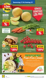 Gazetka promocyjna Lidl - Aktionsprospekt - Gazetka - ważna od 09.07 do 09.07.2022 - strona 34 - produkty: aktionspreis, eis, Elan, früchte, galiamelone, kiwi, Kiwi Gold, LG, melone, melonen, möhren, ndk, Rauch, reis, Schal, Schale, strauchtomaten, Ti, tomate, tomaten