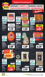 Gazetka promocyjna Lidl - Aktionsprospekt - Gazetka - ważna od 09.07 do 09.07.2022 - strona 4 - produkty: auer, bier, Biere, bierschinken, bratwurst, curry, dulano, eis, fleisch, fleischwurst, gin, grill, knacker, krakauer, leberwurst, Meister, ndk, original thüringer, ring, rostbratwurst, rügenwalder, Schal, Schale, schinken, snack, thüringer rostbratwurst, Ti, wiener, wiener würstchen, wurst, würstchen