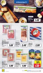 Gazetka promocyjna Lidl - Aktionsprospekt - Gazetka - ważna od 09.07 do 09.07.2022 - strona 40 - produkty: apfel, Apfelstrudel, aufschnitt, Backhendl, bergader, bier, braten, bratenaufschnitt, Hendl, Käse, Kugel, ndk, Schal, Schale, schnittkäse, Spezi, Strudel, Ti, wurst