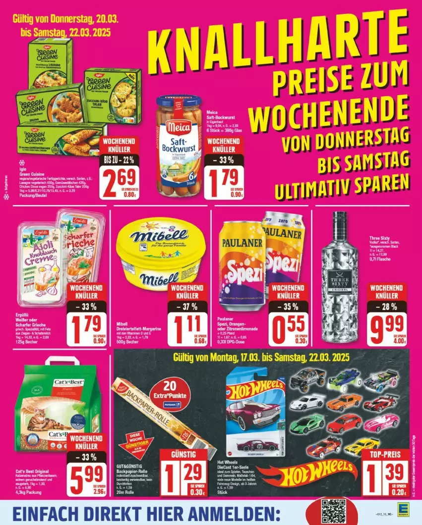 Aktueller Prospekt Edeka - Prospekte - von 17.03 bis 22.03.2025 - strona 18 - produkty: eis, reis