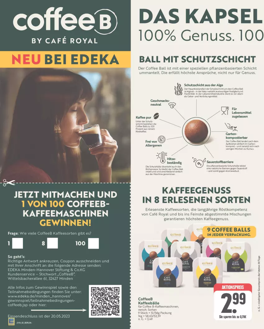 Aktueller Prospekt Edeka - Angebote der Woche - von 08.05 bis 13.05.2023 - strona 2 - produkty: auer, ball, Brühe, coupon, deka, eis, elle, Garten, gewinnspiel, gin, HP, kaffee, kaffeegenuss, kaffeemaschine, lebensmittel, LG, mac, Mantel, natur, nuss, pflanze, pflanzen, reis, röstkaffee, schutzhülle, Spezi, Stier, Ti, Tiere, ZTE