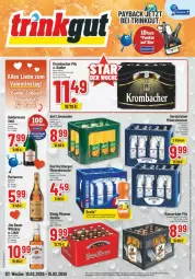 Gazetka promocyjna Trinkgut - Prospekte - Gazetka - ważna od 15.02 do 15.02.2025 - strona 1 - produkty: Alwa, Bad, burger, deit, fisch, fische, flasche, geldermann, gerolsteine, gerolsteiner, hasseröder, jim beam, könig pilsener, krombache, krombacher, krombacher pils, likör, limo, limonade, limonaden, mariacron, mineralwasser, pils, pilsener, radler, Ria, steiner, Ti, wasser, wein, weinbrand, whiskey