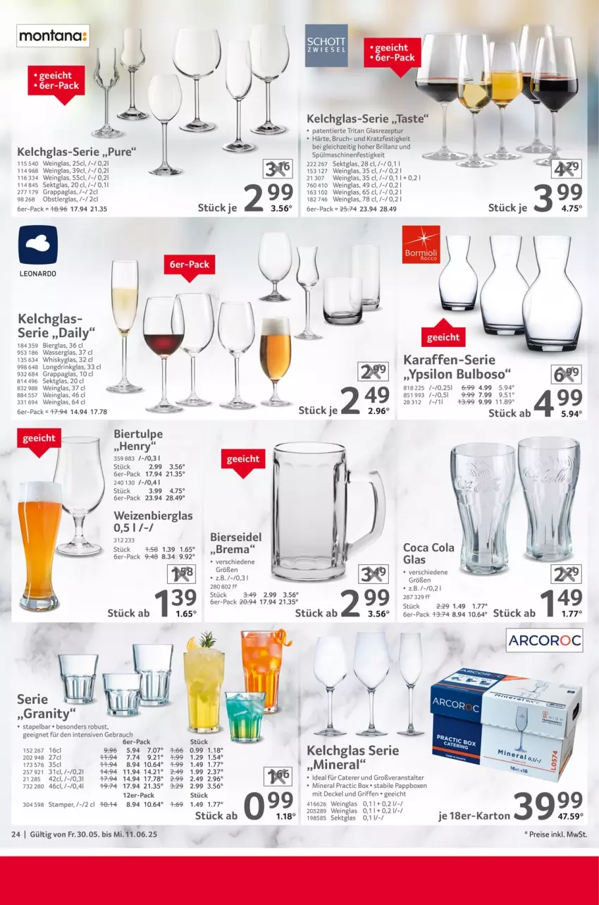 Aktueller Prospekt Selgros - Gastronomie - von 30.05 bis 11.06.2025 - strona 24 - produkty: bier, cola, decke, Deckel, drink, eis, grappa, Karaffe, leonardo, montana, obst, Rauch, reis, rezept, sekt, spülmaschinen, Ti, wasser, wein, whisky, Whiskyglas
