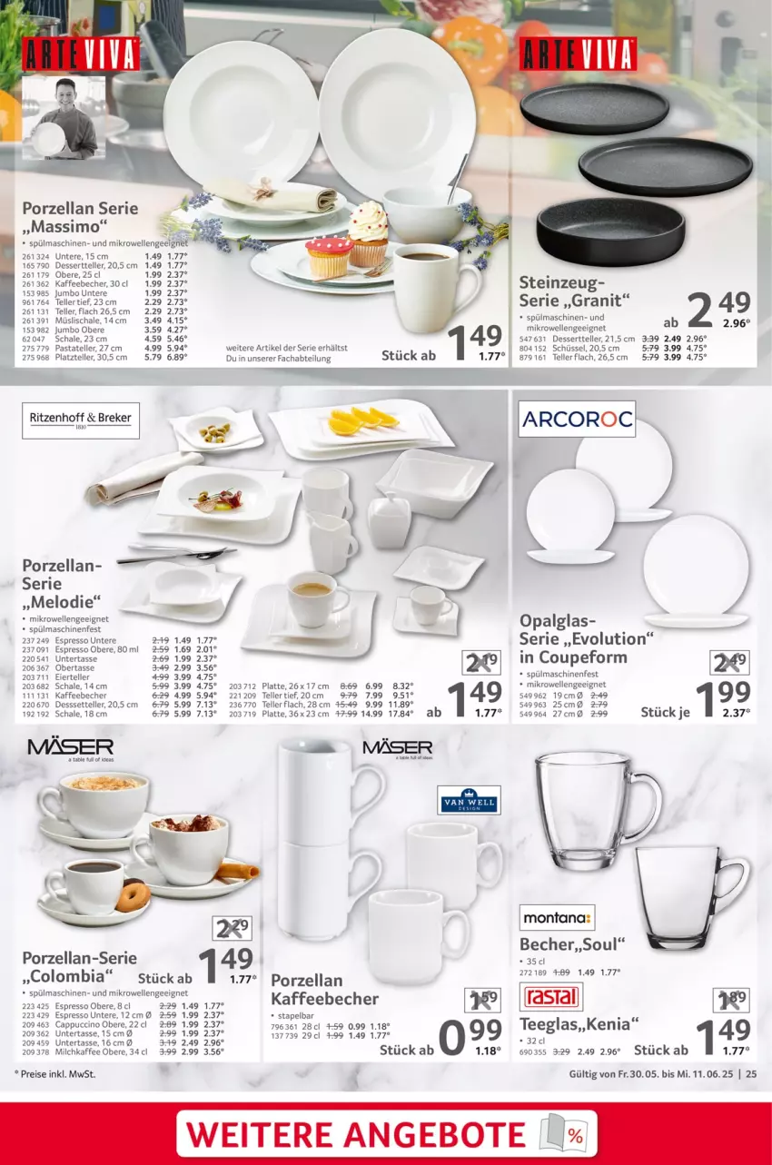 Aktueller Prospekt Selgros - Gastronomie - von 30.05 bis 11.06.2025 - strona 25 - produkty: Abtei, Becher, Cap, cappuccino, cin, dessert, Dessertteller, eier, eis, elle, espresso, jumbo, kaffee, kaffeebecher, latte, LG, mikrowelle, milch, montana, müsli, Müslischale, pasta, reis, Schal, Schale, schüssel, sim, spülmaschinen, tasse, tee, Teeglas, teller, Ti, ZTE