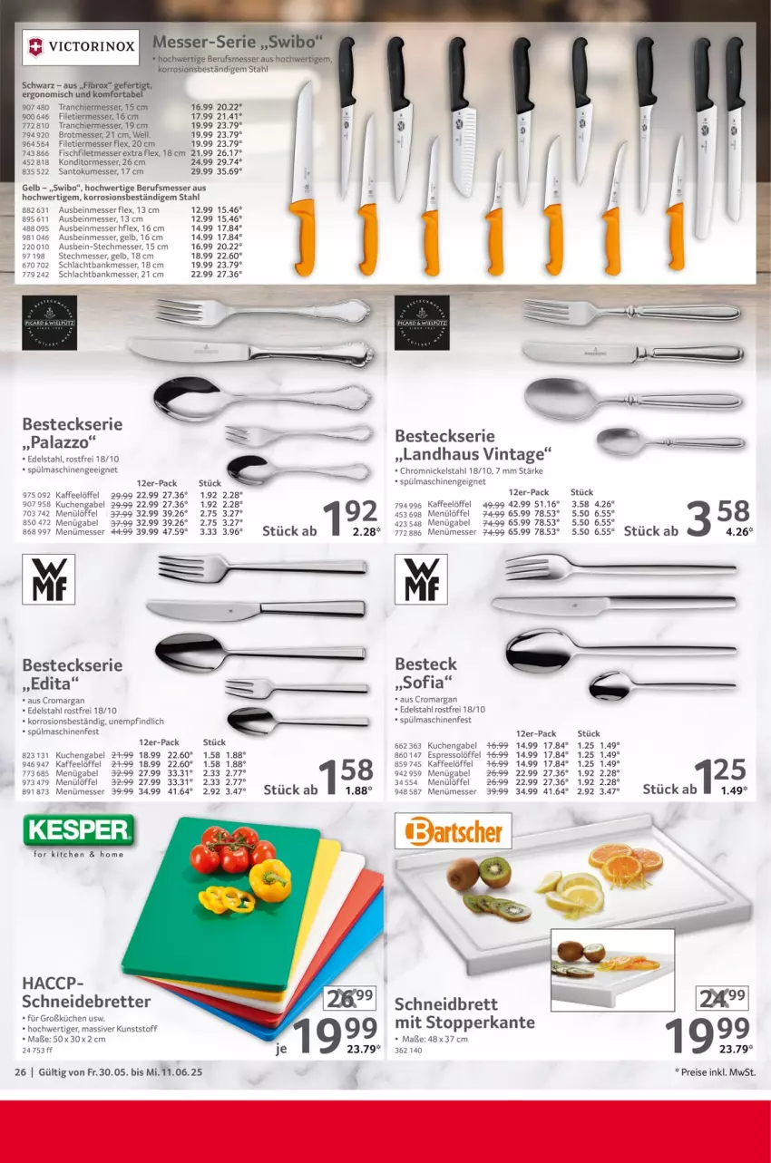 Aktueller Prospekt Selgros - Gastronomie - von 30.05 bis 11.06.2025 - strona 26 - produkty: ACC, Bank, besteck, brot, edelstahl, eis, espresso, filet, fisch, gabel, kaffee, küche, kuchen, Küchen, Löffel, messer, reis, schneidebrett, spülmaschinen, Ti, topper, usb