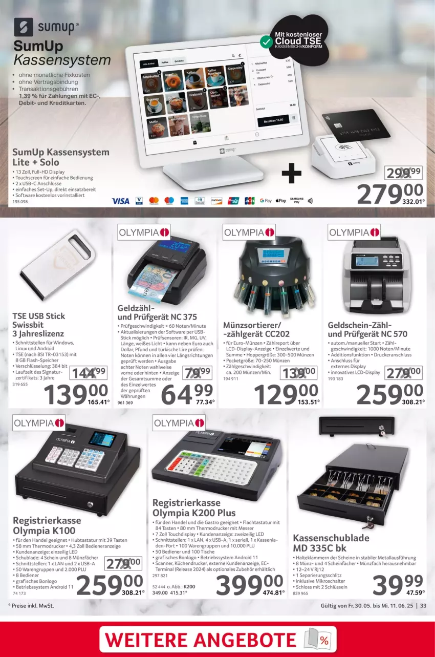 Aktueller Prospekt Selgros - Gastronomie - von 30.05 bis 11.06.2025 - strona 33 - produkty: angebot, angebote, auto, Betriebssystem, drucker, eis, elle, erde, fisch, fische, K2, Klammern, küche, Küchen, lamm, LG, messer, natur, reis, rel, Scanner, Schal, Software, Tastatur, Ti, Tiere, tisch, touchscreen, usb, usb stick