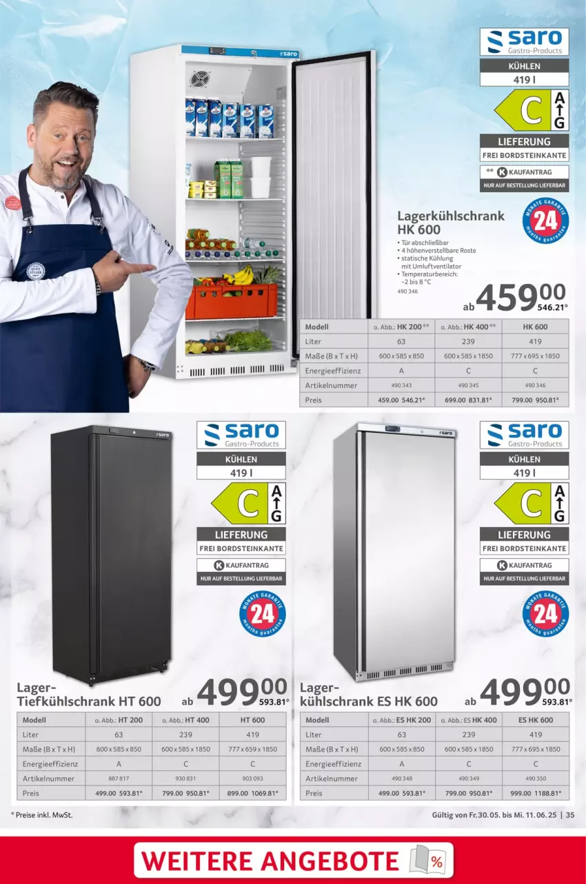 Aktueller Prospekt Selgros - Gastronomie - von 30.05 bis 11.06.2025 - strona 35 - produkty: angebot, angebote, dell, eis, K2, kühlschrank, Mode, reis, saro, Schrank, ssd, Ti, tisch, ventilator