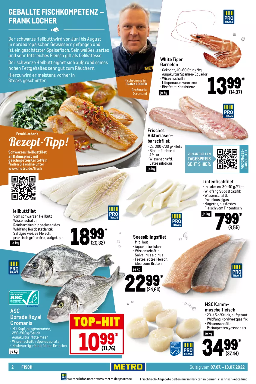 Aktueller Prospekt Metro - Food - von 07.07 bis 13.07.2022 - strona 2 - produkty: Abtei, angebot, angebote, aqua, ball, beutel, braten, Dorade, dorade royal, eis, elle, feinkost, filegro, filet, filets, fisch, fische, Fischer, Fischfeinkost, fleisch, frischfisch, garnelen, Heilbuttfilet, hering, Herings, hipp, ideal zum braten, iglo, kartoffel, kartoffeln, lachs, lachsfilet, lysell, mars, Metro, natur, reis, Ria, ring, saft, Saibling, Schal, Schale, Schere, schlemmerfilet, schnitten, Seesaiblingsfilet, spinat, steak, steaks, Ti, tisch, top-hit, Wild, wildlachs, ZTE