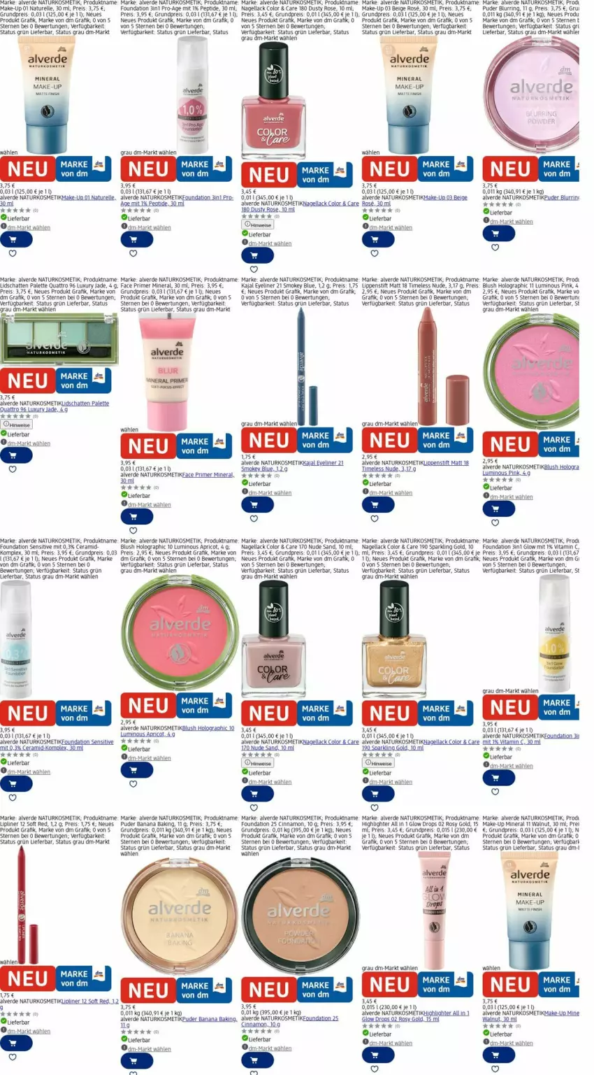 Aktueller Prospekt Dm Drogerie - Prospekte - von 06.10 bis 15.10.2025 - strona 10 - produkty: Alverde, cin, eier, eis, elle, erde, Eyeliner, Finish, kosmetik, lack, Lippenstift, Make-up, Nagellack, natur, naturkosmetik, Palette, reis, rel, ring, Ti, vita, Vitamin C