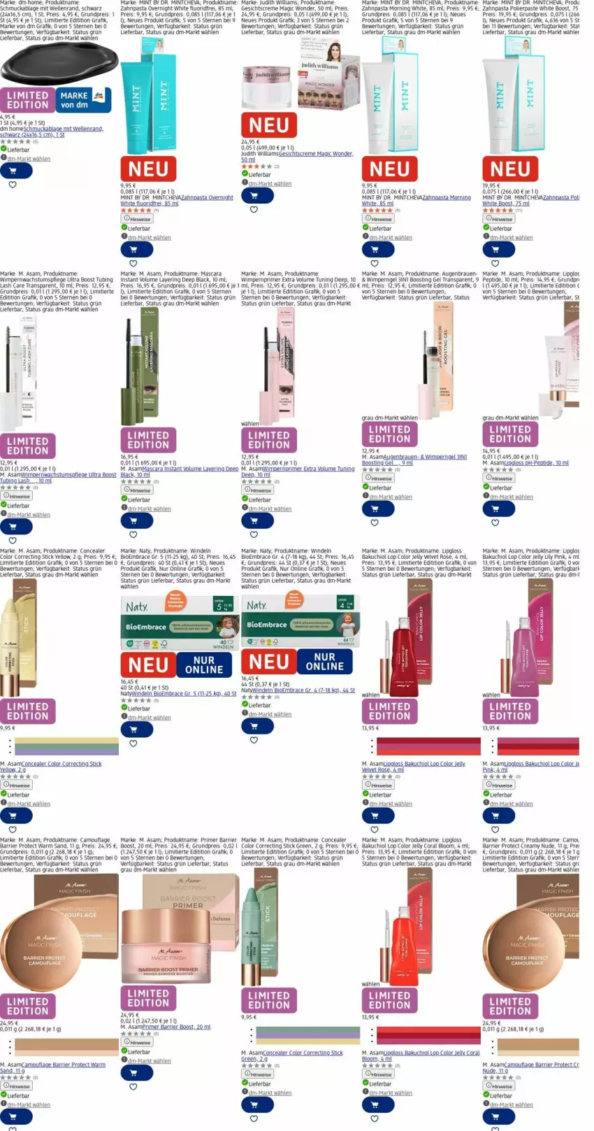 Aktueller Prospekt Dm Drogerie - Prospekte - von 06.10 bis 15.10.2025 - strona 12 - produkty: akku, bio, Coral, creme, eis, elle, Gesichtscreme, lack, lamm, LG, Lipgloss, Mascara, mint, Oral B, pasta, reis, ring, Schmuck, tee, Ti, velvet, windeln, zahnpasta