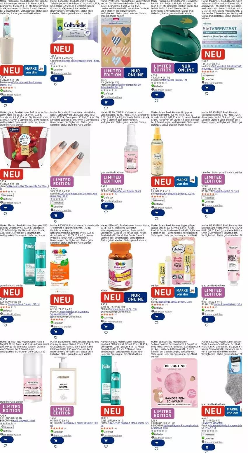 Aktueller Prospekt Dm Drogerie - Prospekte - von 06.10 bis 15.10.2025 - strona 15 - produkty: Adventskalender, Apple, balsam, body, bodyspray, cin, Clin, cottonelle, creme, Duftkerze, eis, elle, ente, feuchtes toilettenpapier, frucht, garnitur, Glade, grapefruit, handcreme, Handseife, kerze, Lippenpflege, medizinprodukt, papier, passionsfrucht, Profissimo, reiniger, reis, Ria, rum, schwamm, Seife, Serum, shampoo, sim, socken, tee, Ti, toilettenpapier, uhr, vita, Vitamine, wc-garnitur, wolle, Yo