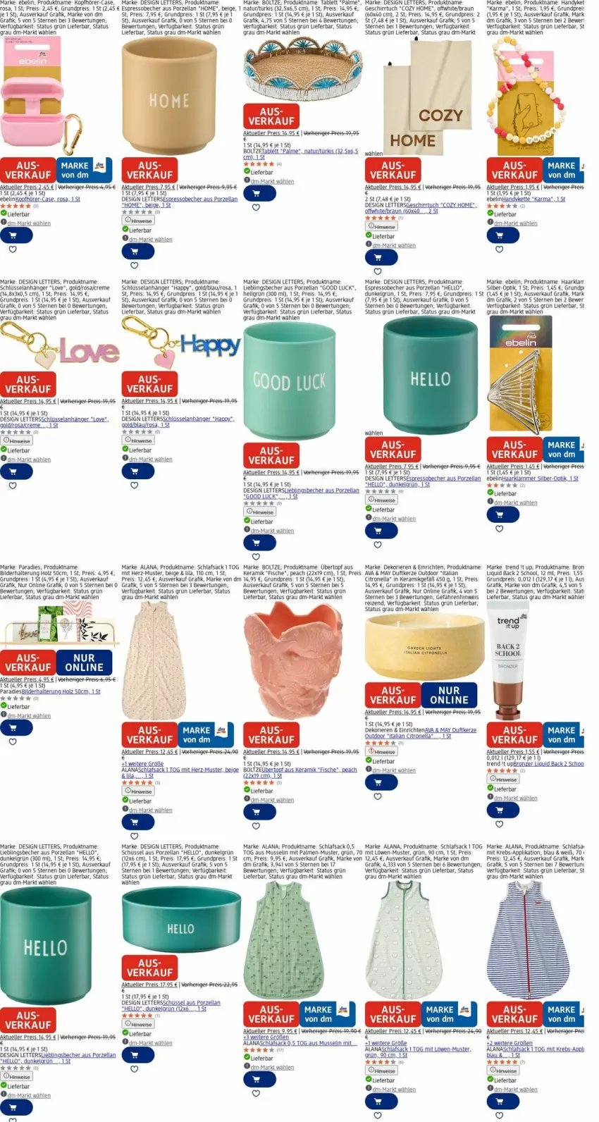 Aktueller Prospekt Dm Drogerie - Prospekte - von 06.10 bis 15.10.2025 - strona 18 - produkty: Anhänger, Becher, braun, creme, Duftkerze, eier, eis, Elan, elle, espresso, fisch, fische, geschirr, geschirrtuch, Handy, Holz, kerze, Kette, kopfhörer, Krebs, lamm, LG, natur, reis, sac, schlafsack, schüssel, tablet, tablett, Ti, topf, tuc, übertopf